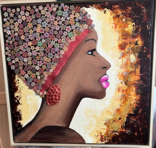 60 x 80 met kunst bloemen